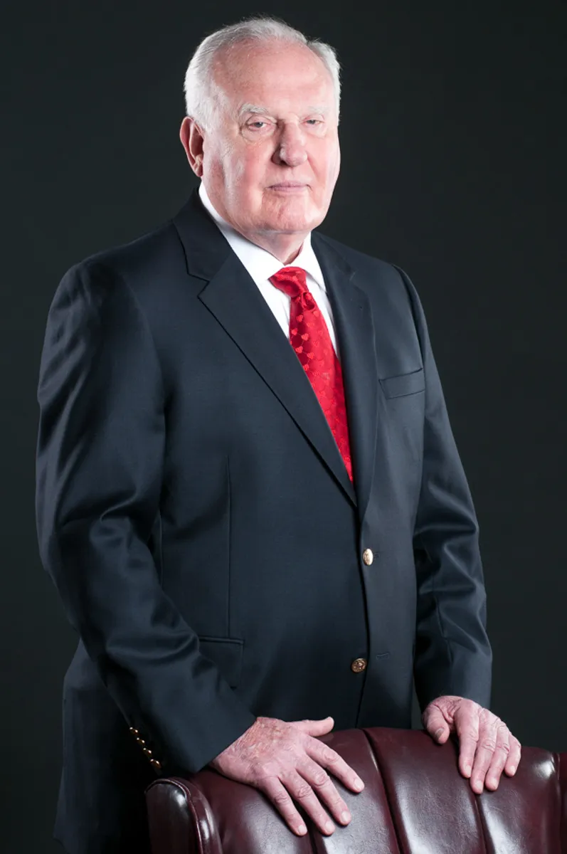 On-location executive branding photography example featuring a professional leader in a workplace setting